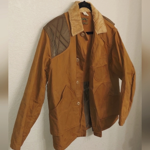 Vintage 70's •● SAFTBAK Hunting Jacket ●•Water Repell Duck Bird Game Pouch Coat - Picture 1 of 7